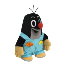 Toupeira de peluche com calças, 20 cm