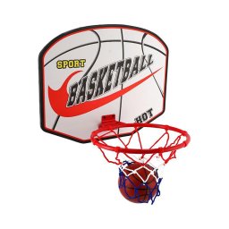 Aro de basquetebol com bola