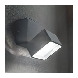 Ideal Lux - Aplique de parede exterior OMEGA LED/7W/230V CRI 90 IP54 antracite