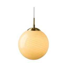 Halo Design 748471 - Pendente com cabo CANDY 1xE27/25W/230V Ø 25 cm bege/latão