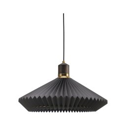 Halo Design 744299-Lustre suspenso por cabo PARIS 1xE27/60W/230V Ø 56 cm preto/latão/carvalho