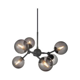 Halo Design 736553 - Lustre suspenso em cabo ATOM 6xG9/28W/230V diâmetro 45 cm preto/k. preto