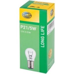 Lâmpada HELLA P21/5W LONG LIFE UP TO 3X LONGER LIFE 12V, 21/5W, 10 peça