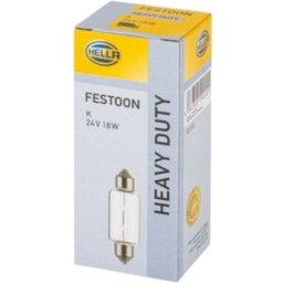 Lâmpada HELLA C18W Heavy Duty 24V, 18W, 10 peça