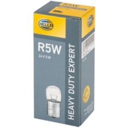 Lâmpada HELLA R5W HEAVY DUTY EXPERT 24V, 5W, 10 peça