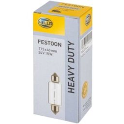 Lâmpada Halogen HELLA C15W Heavy Duty 24V, 15W, 10 peça
