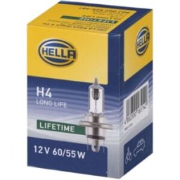 Lâmpada Halogen HELLA H4 LONG LIFE UP TO 3X LONGER LIFE 12V, 60/55W, 1 peça