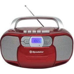Radio FM c/ Leitor CD Portátil (Vermelho) - ROADSTAR