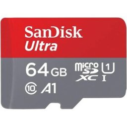 Cartão de Memória 64GB Ultra MicroSDXC Classe 10 UHS-I A1 + Adaptador - SANDISK