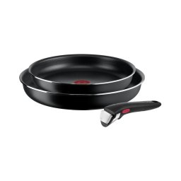 Tefal - Conjunto de frigideiras 3 unid. INGENIO EASY COOK & CLEAN BLACK