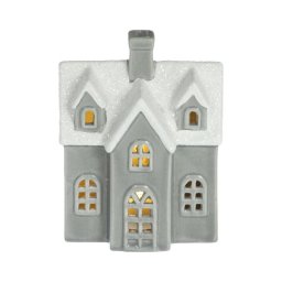 Retlux - Decoração em porcelana LED/2xLR44/branco quente casa cinzento
