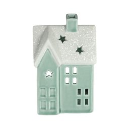 Retlux - Casa de velas em porcelana 11,1 cm menta