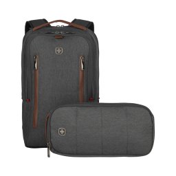 Wenger City Upgrade 2v1 batoh 15 l, 16" notebook, kapsa na tablet 12", šedý