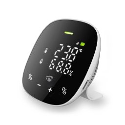 Nedis WIFISA20CBK-Monitor inteligente para a qualidade do ar com ecrã LED SmartLife Wi-Fi