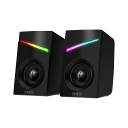 CONNECT IT CSP-1100-BK - CONJUNTO 2x Colunas LED RGB Gaming 6W/5V preto