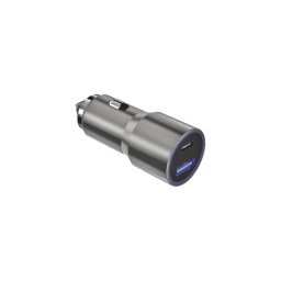 Winner Group - Carregador de carro 1xUSB-C + 1xUSB-A Power Delivery 58,5W prateado