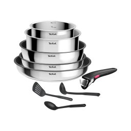 Tefal - Conjunto INGENIO COOK 9 peças em aço inoxidável