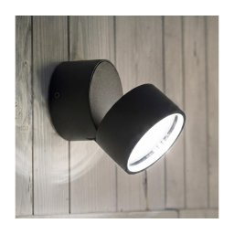 Ideal Lux - Aplique de parede LED para exterior OMEGA LED/7W/230V CRI 90 IP54 preto
