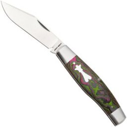 Jack Wolf Knives Jack Wolf Gateway Stockman STOCK-01-CC-WAT-SUG Satin Sandvik 14C28N, CamoCarbon Watermelon Sugar, navalha