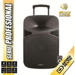 Coluna Portátil Amplificada 15" 700W c/ Bateria Série Pro - COOLSOUND