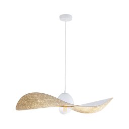 Candelabro suspenso KAPELLO 1xE27/60W/230V diâmetro 76 cm branco/dourado