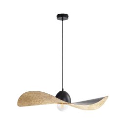 Candelabro suspenso KAPELLO 1xE27/60W/230V diâmetro 76 cm preto/dourado