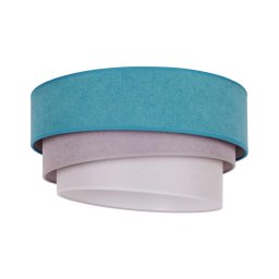 Duolla - Iluminação de teto TRIO 1xE27/15W/230V diâmetro 45 cm turquesa/cinzento/branco
