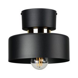 Candeeiro de tecto IGNIA 1xE27/60W/230V preto/dourado