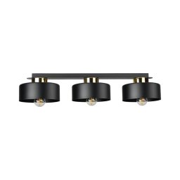 Luminária de teto IGNIA 3xE27/60W/230V preta/dourada