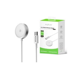 Cabo Carregamento Rápido Apple Watch / Samsung Galaxy Watch RIXUS RXWC05 - 1.2M Branco