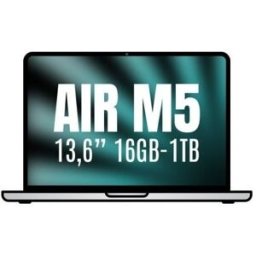 Apple Macbook Air 13,6"/ M5 10-Core CPU/ 16GB/ 1TB SSD/ 10-Core GPU/ Plata