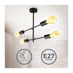 B.K. Licht 1343 - Candelabro suspenso 4xE27/60W/230V