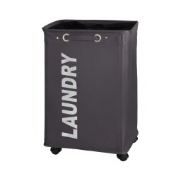 WENKO 3450112100 - Cesto para roupa QUADRO 40x60 cm cinzento/preto