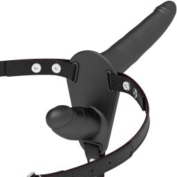 FETISH SUBMISSIVE HARNESS - DUPLA PENETRAO PRETO