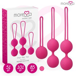 MORESSA - CONJUNTO OSIAN PREMIUM SILICONE ROSA (Osian One - 51 g Osian Two - 101 g Osian Three 85 g)