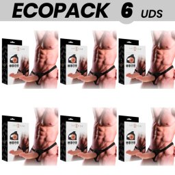 ECOPACK 6 UNIDADES - INTENSE ARNÊS OCO COM DILDO 18 X 3,5 CM