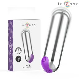 INTENSE - KAREN MINI VIBRATÓRIO RECARREGÁVEL PRATA