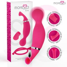 MORESSA - KIRK DUO SUCÇÃO + MASSAGEADOR MULTI-PERFORMANCE PREMIUM SILICONE RECARREGÁVEL