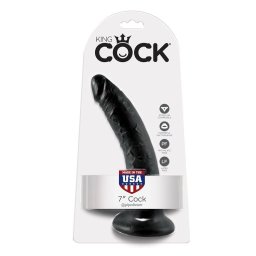 KING COCK - DILDO PRETO 17.8 CM