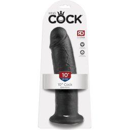 KING COCK - DILDO PRETO 25 CM