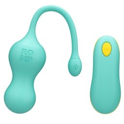 ROMP - CELLO OVO VIBRATÓRIO MULTIFUNCIONAL TURQUESA COM CONTROLE REMOTO