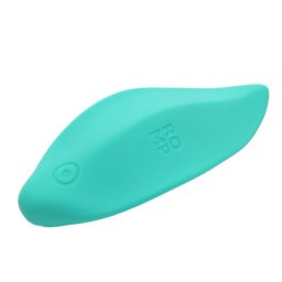 ROMP - VIBRADOR DE ONDAS, ESTIMULADOR CLITORIANO, FORMATO ERGONÔMICO, VERDE-ÁGUA