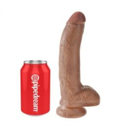 KING COCK - DILDO REALISTA COM TESTÍCULOS 22,8 CM