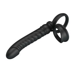 PRETTY LOVE - VIBRADOR ANAL MERRITT COM ANEL E VIBRAÇÃO PRETO