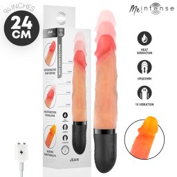 MR INTENSE - VIBRADOR JEAN UP&DOWN DE SILICONE COM EFEITO DE CALOR 24 CM -Ø- 3,8 CM