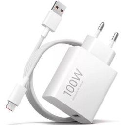 Carregador HyperCharge Combo USB-A 100W Branco + Cabo USB-A p/ USB-C 1 metro - XIAOMI