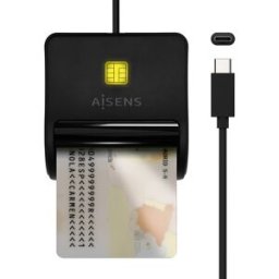 Leitor de Cartões Inteligente DNI USB-C (Preto) - AISENS