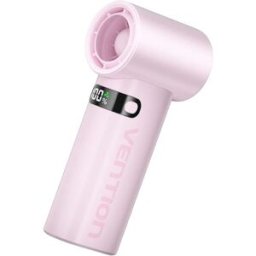 Ventoinha Portátil PBE Recarregável USB-C c/ Ecrã LED (Rosa) - VENTION