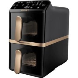 Fritadeira Air Fryer 4000 Series Stacked Dual Basket 10L 27500W NA462/70 (Preto) - PHILIPS