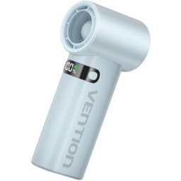 Ventoinha Portátil PBE Recarregável USB-C c/ Ecrã LED (Azul) - VENTION